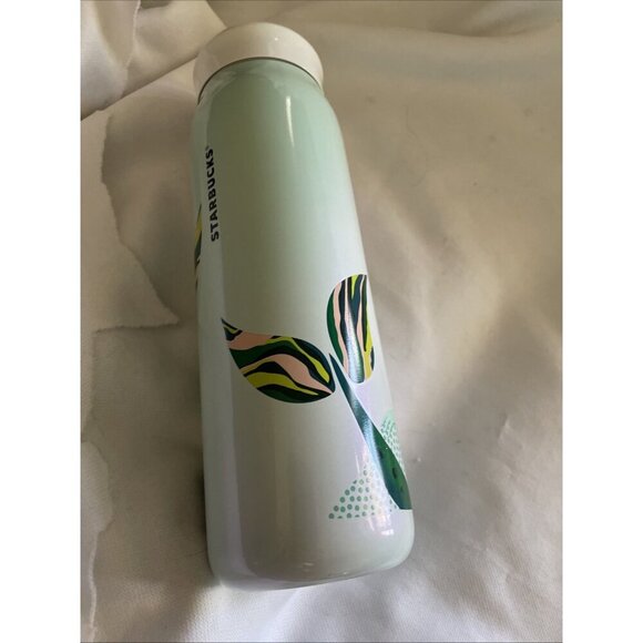 Starbucks 20 Oz Mermaid Water Bottle Double Wall Stainless Steel White & Green - Picture 3 of 7